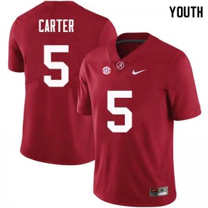 NCAA Youth Alabama Crimson Tide #5 Shyheim Carter Stitched College Nike Authentic Crimson Football Jersey IU17H22VG